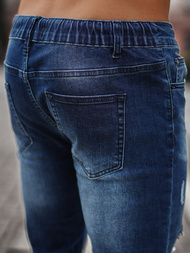 Spodnie jeansowe joggery męskie ciemno-niebieskie OZONEE NB/MP0014BSZ
