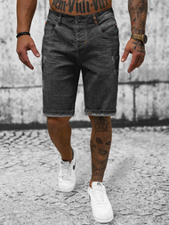 Чоловічі джинсові шорти чорні OZONEE O/24000