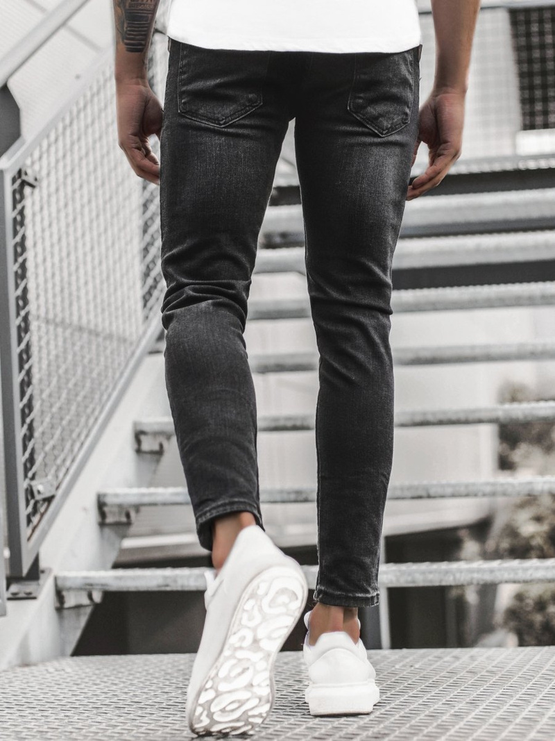 Spodnie męskie jeans czarne OZONEE O/4371/4