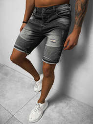 Spodenki męskie jeansowe czarne OZONEE NB/MP0033N