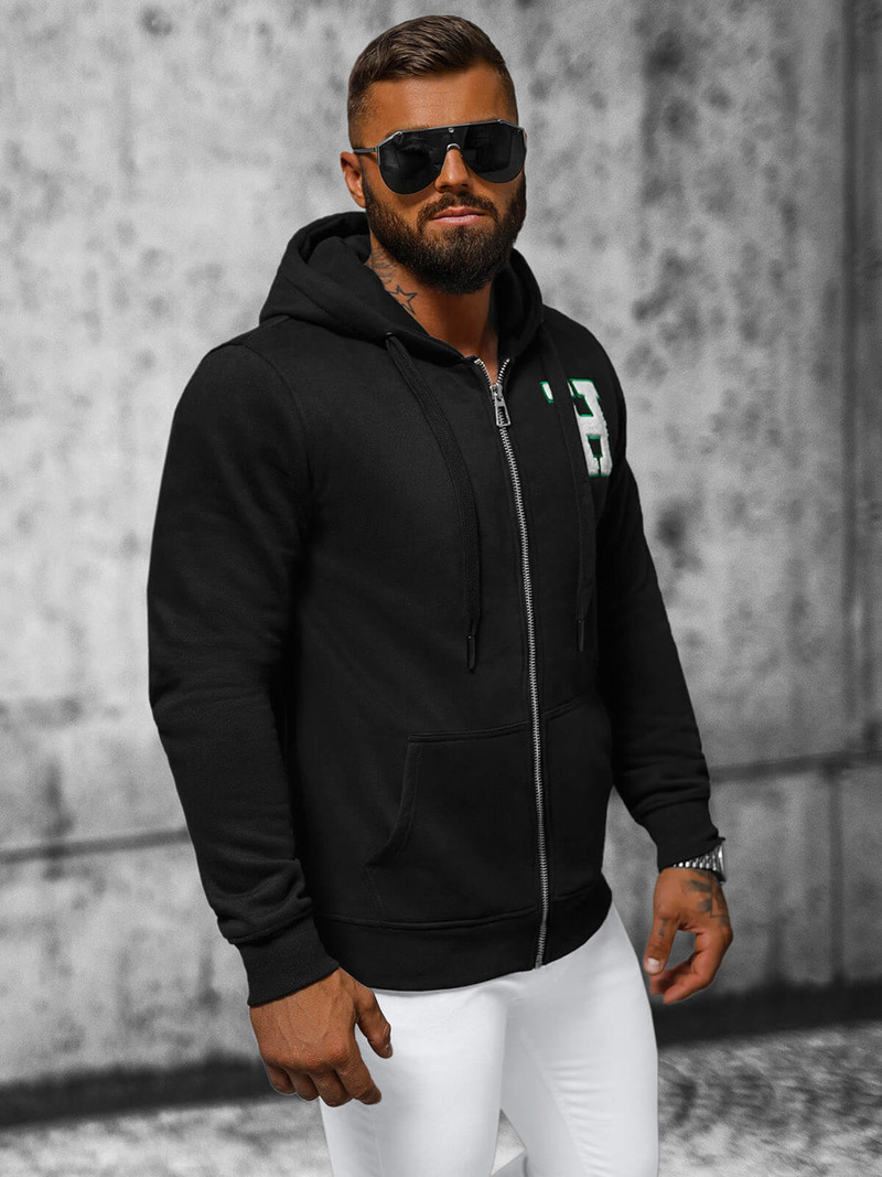 Толстовка чоловіча чорна OZONEE NB/MF2006