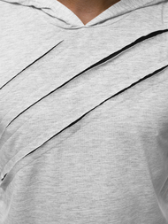 T-Shirt z kapturem męski szary OZONEE A/1185Z