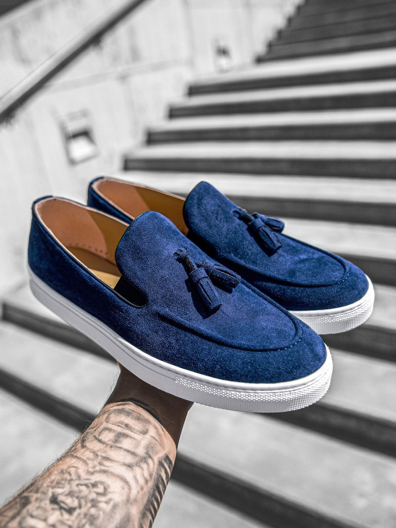 Чоловіче взуття снікерси Slip On Темно-Синi TAM/475