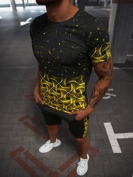 Komplet dresowy męski czarno-żółty OZONEE O/HM751