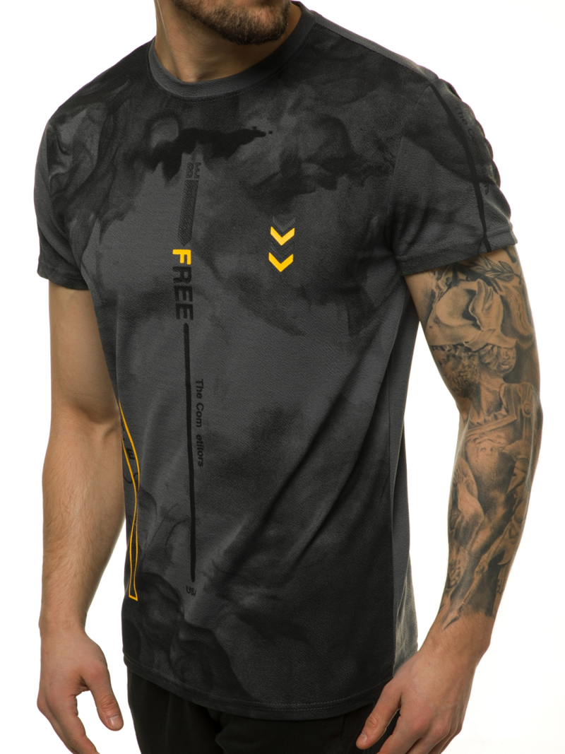 T-Shirt męski grafitowy OZONEE JS/SS10999