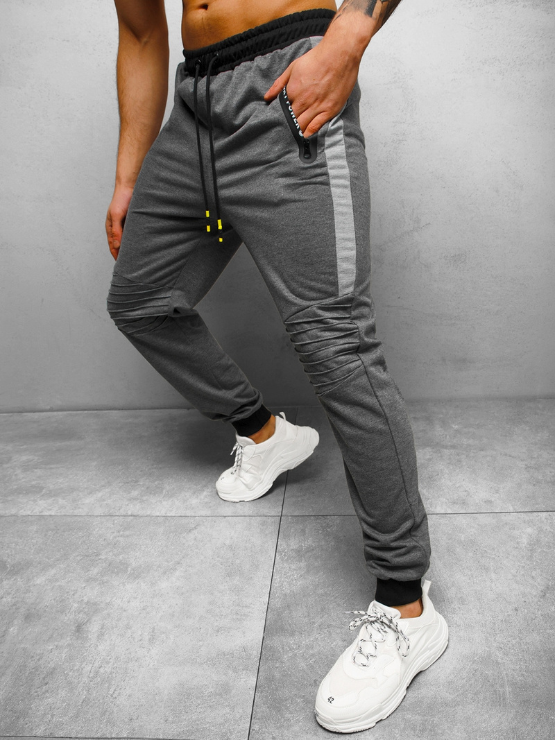 Spodnie dresowe męskie grafitowe OZONEE JS/68K10326