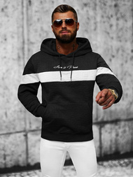 Bluza z kapturem męska czarna OZONEE JS/3B571