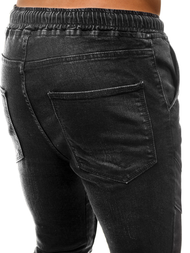 Spodnie jeans jogger męskie czarne OZONEE G/1067