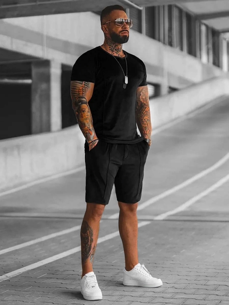 Спортивний костюм чоловічій Чорний OZONEE O/12133Z