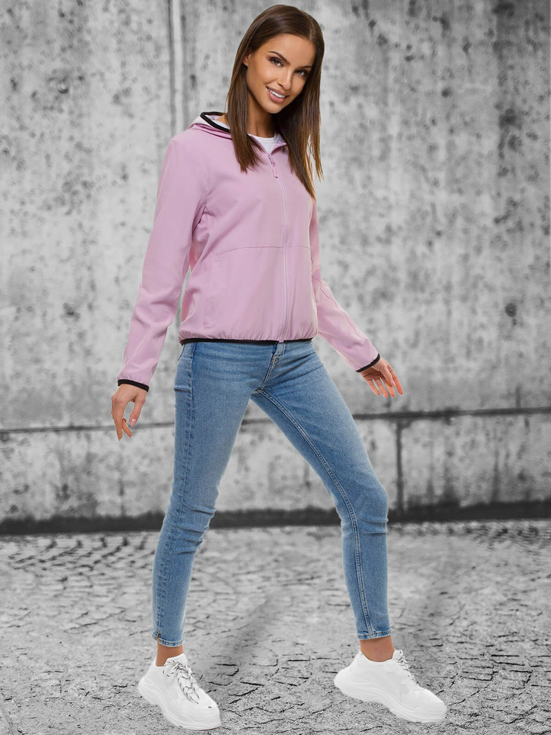 Kurtka damska przejściowa jasno-różowa OZONEE JS/HD141/25