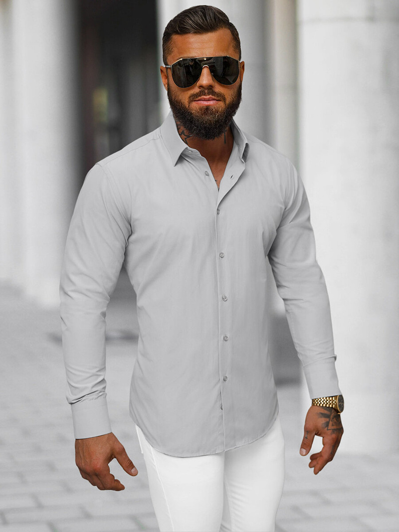 Cорочка чоловіча сірий OZONEE O/V118