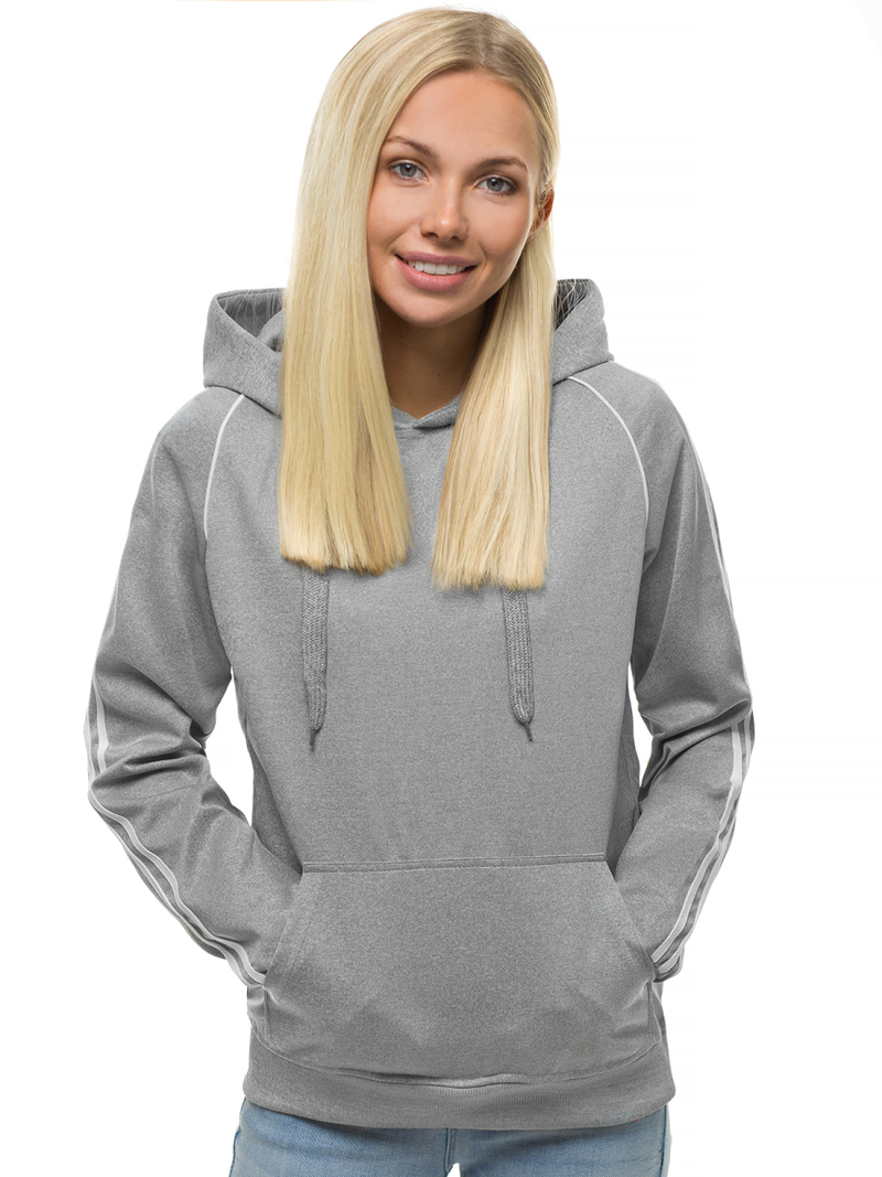 Bluza z kapturem damska szara OZONEE JS/JK88117/2
