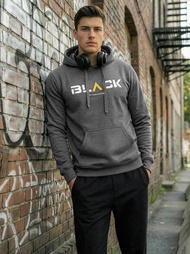 Bluza z kapturem męska grafitowa OZONEE JS/8B1756/5Z
