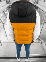 Безрукавка чоловіча Гiрчичний-Чорна OZONEE JS/M1189/333