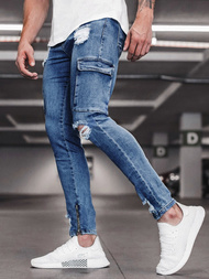 Spodnie jeansowe męskie niebieskie OZONEE G/1054