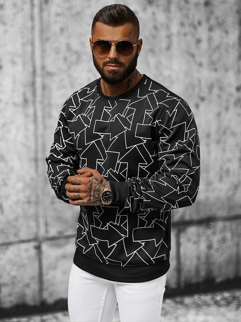 Bluza męska czarna OZONEE JS/8B1111/3