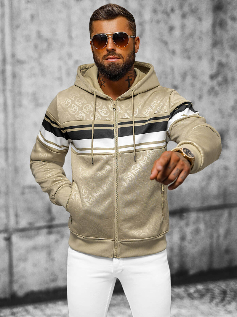 Толстовка чоловіча Бежева OZONEE JS/3B563