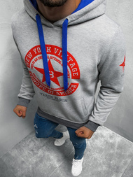 Bluza z kapturem męska szara OZONEE JS/Y10038