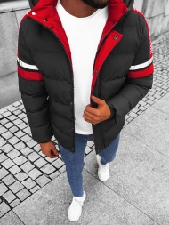 Kurtka zimowa męska pikowana czarna OZONEE JS/M8103