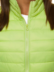 Kamizelka damska pikowana limonkowa OZONEE JS/M23038/156