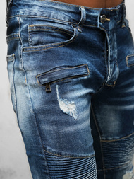 Spodnie jeansowe męskie niebieskie OZONEE NB/MP0030B