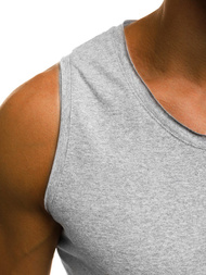 Koszulka bez rękawów męska szara OZONEE O/1205 