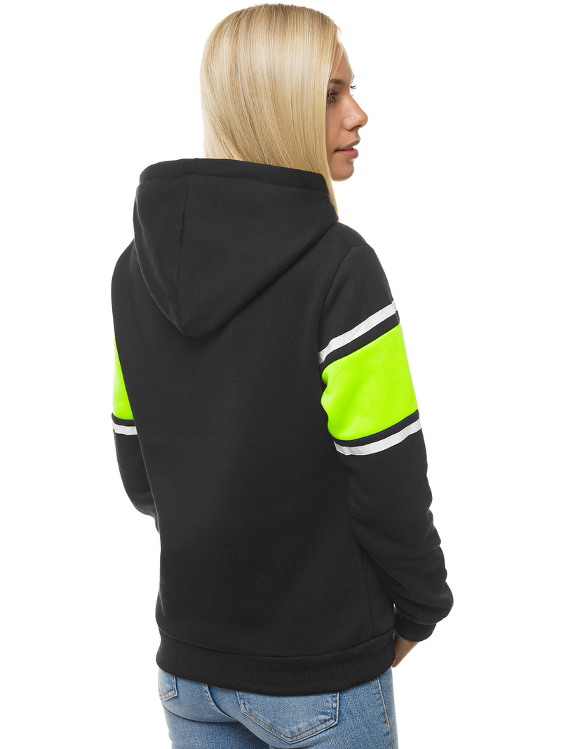 Bluza z kapturem damska czarna OZONEE JS/KSW2004