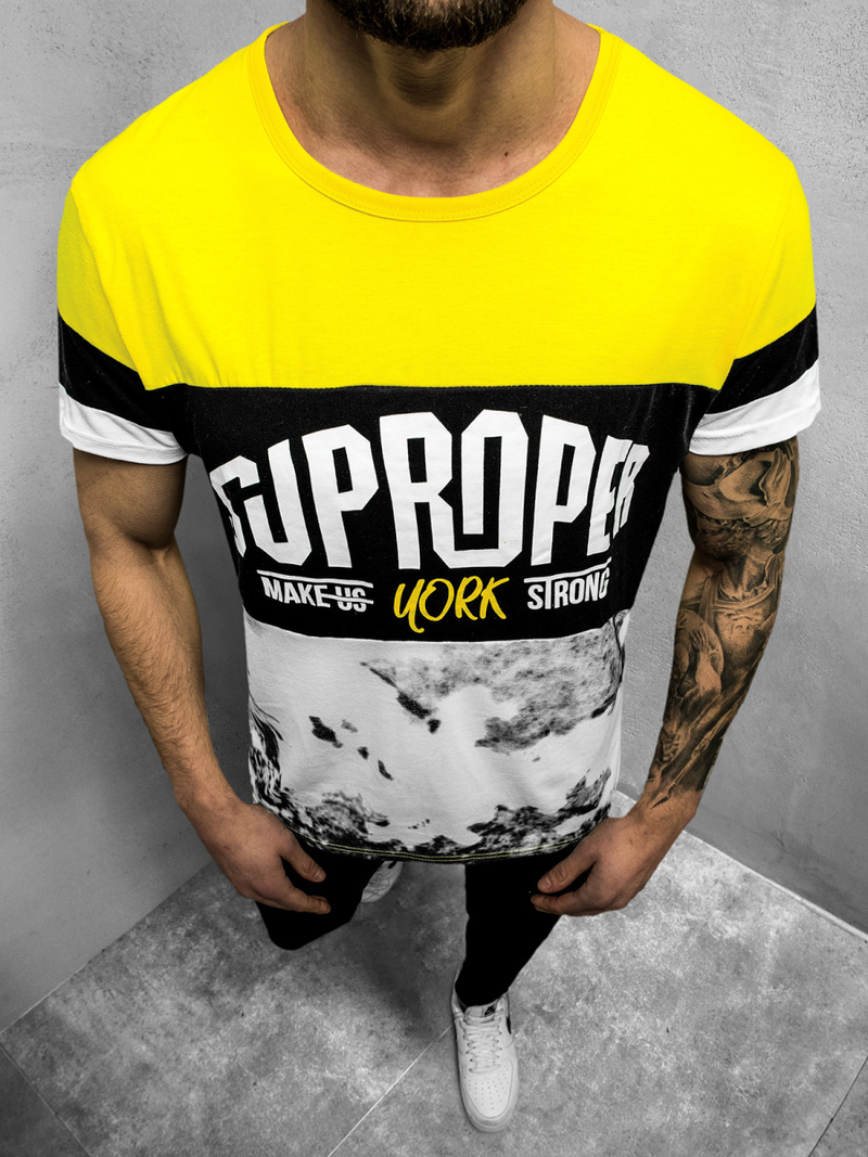 Футболка чоловіча Жовта OZONEE JS/KS1974Z