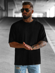 T-shirt męski oversize czarny OZONEE O/3433