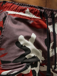 Штани чоловічі джоггери бордово-бежеві OZONEE G/11132