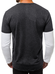 Longsleeve męski grafitowy OZONEE O/1292Z 