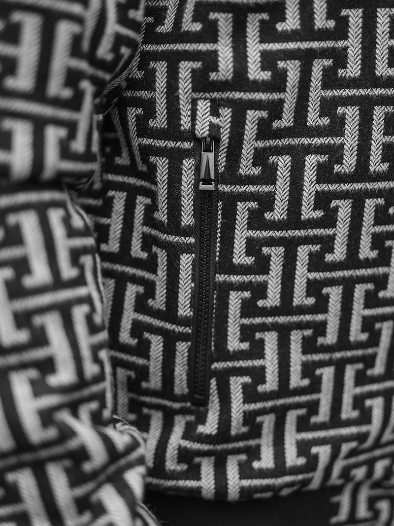 Kurtka męska bomberka czarno-szara OZONEE O/3A55