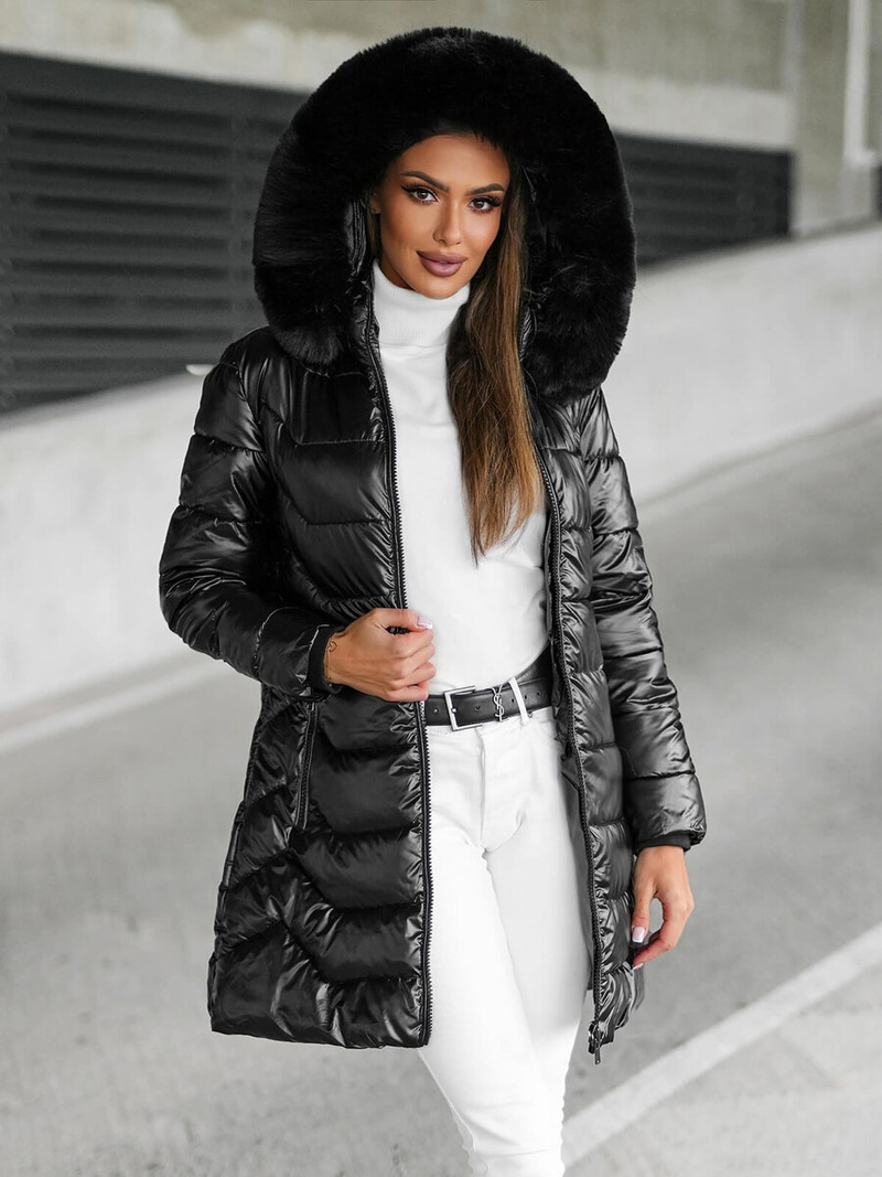 Куртка жіноча чорна OZONEE JS/16M9122/392Z