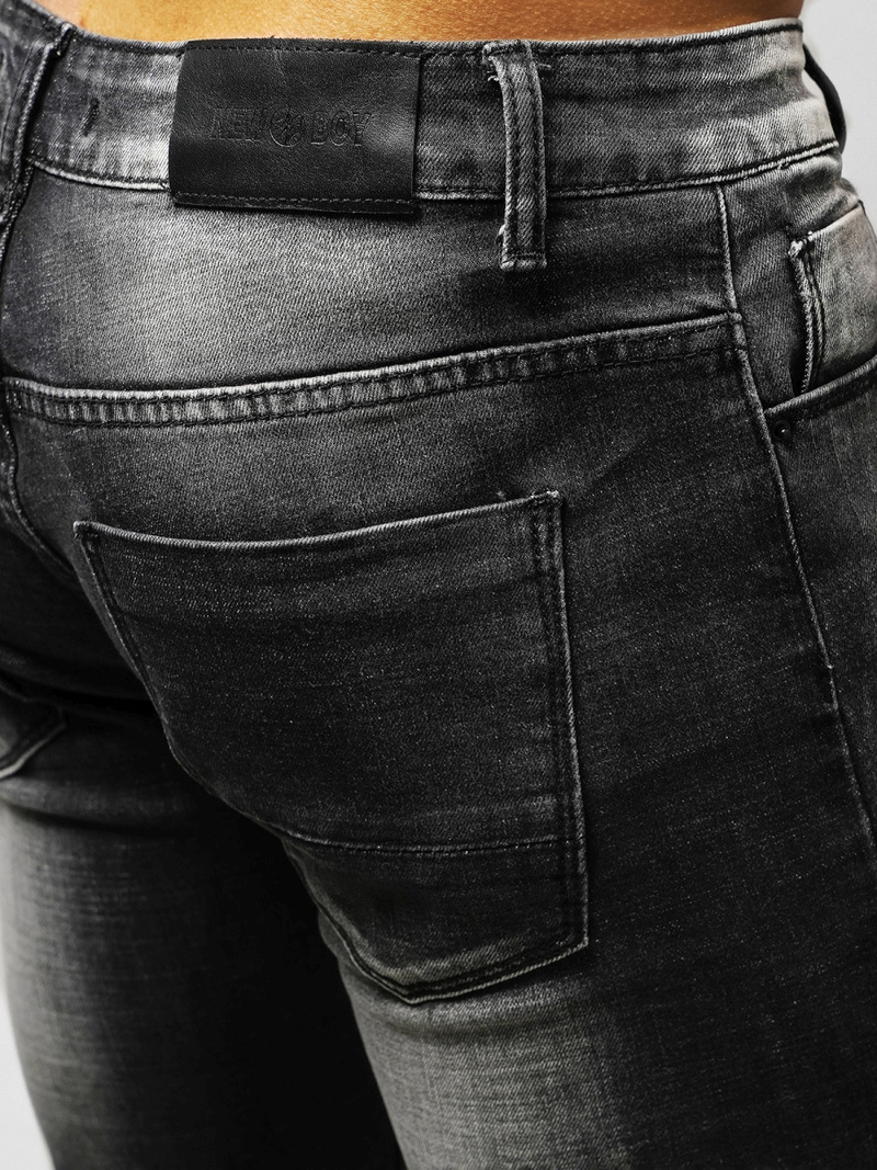 Spodnie jeansowe męskie czarne OZONEE NB/MP0072N