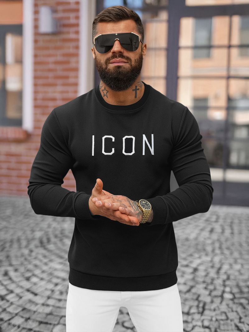 Толстовка чоловіча чорна OZONEE O/D7197Z