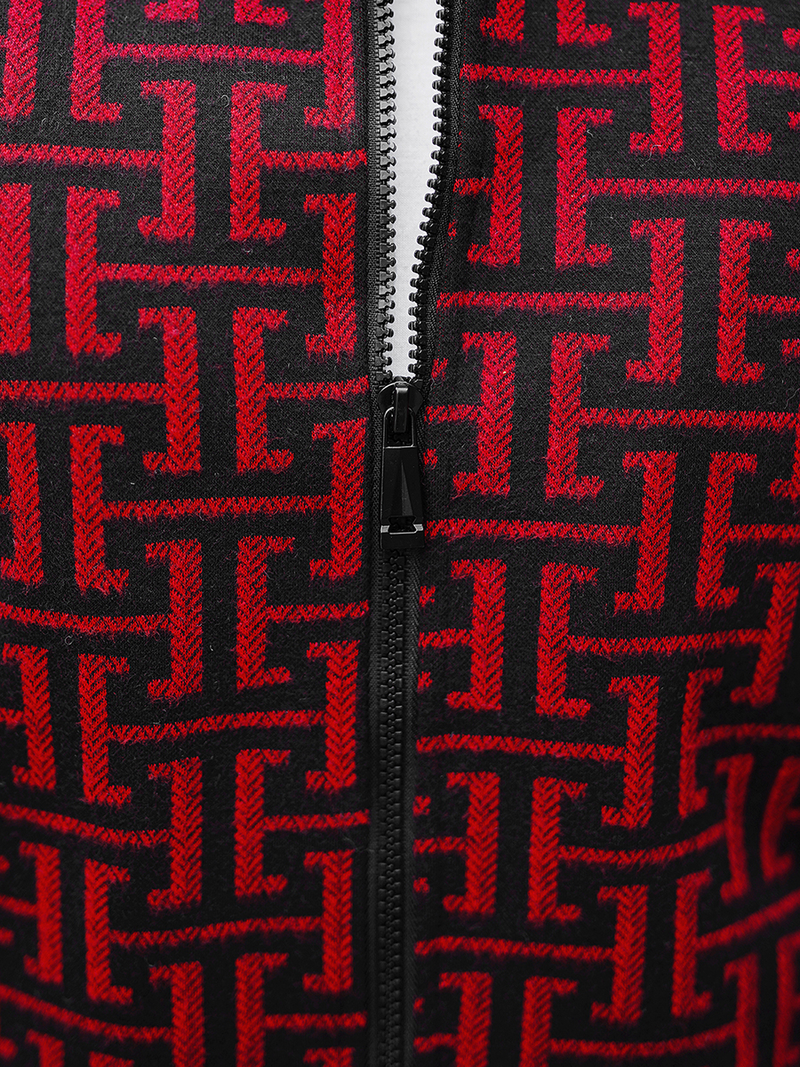 Kurtka męska bomberka czerwono-czarna OZONEE O/3A55