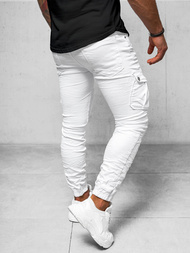 Spodnie męskie joggery białe OZONEE O/E6979W