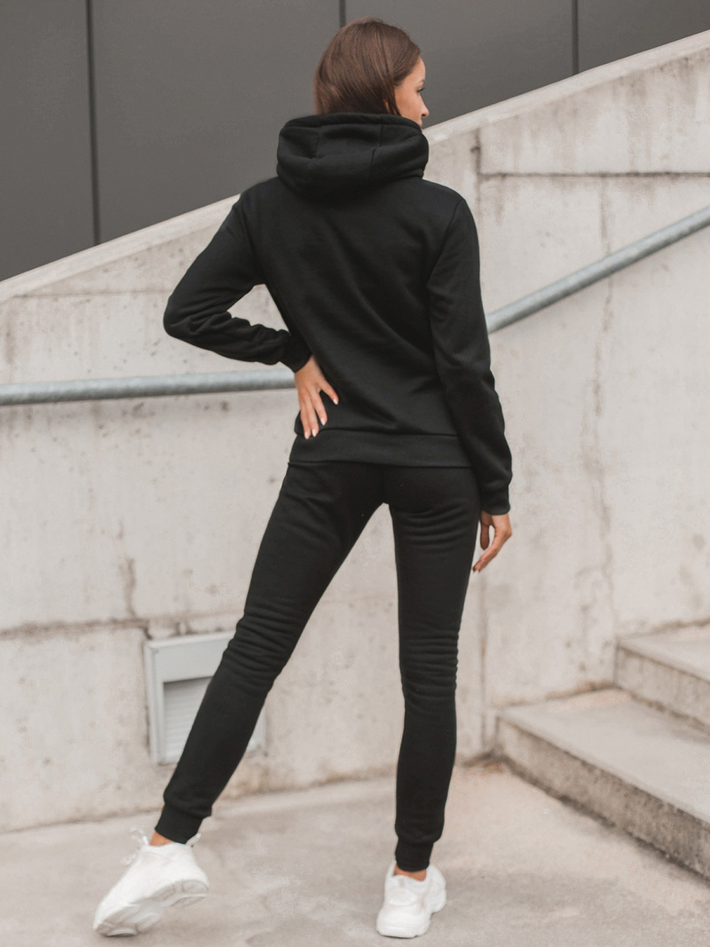 Komplet dresowy dwuczęściowy damski czarny OZONEE JS/68C20382/3