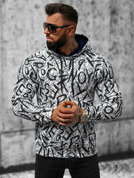 Толстовка Чоловіча Бiло-Чорна OZONEE O/3503BZZ