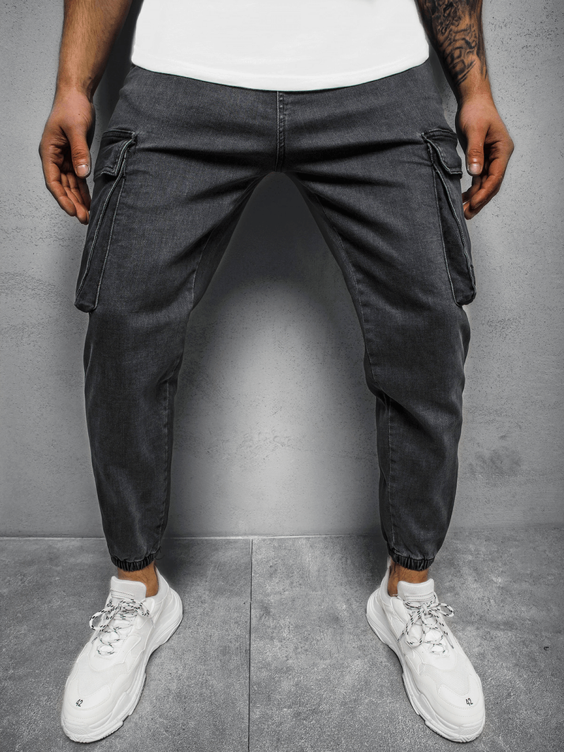 Spodnie męskie jogger grafitowe OZONEE MACH/51195