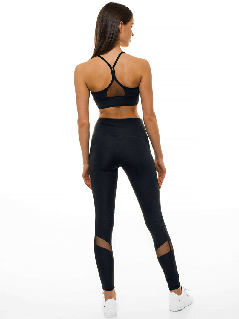 Komplet sportowy dwuczęściowy czarny OZONEE O/19548