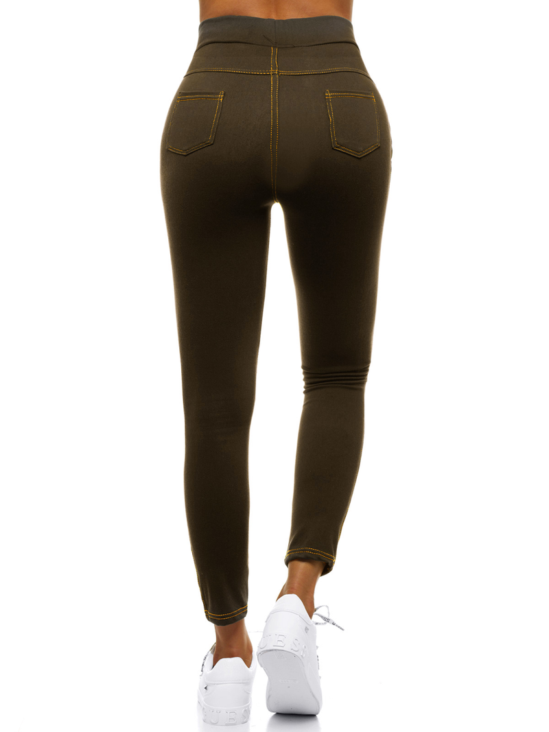 Legginsy damskie brązowe OZONEE JS/1016/A14