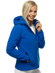 Kurtka softshell damska z kapturem niebieska OZONEE JS/HH018/9