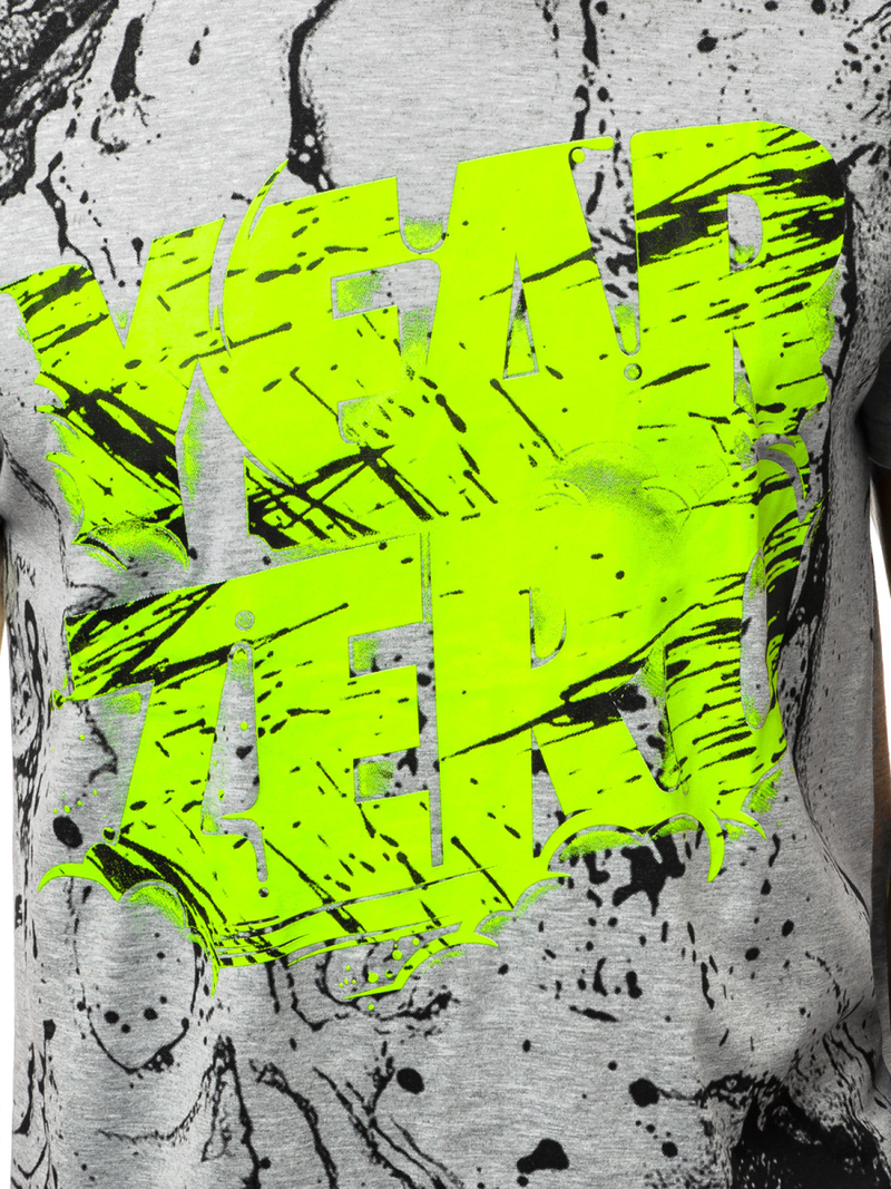 T-Shirt męski szary OZONEE JS/KS1984