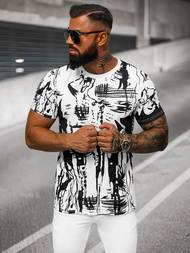 T-shirt męski biały OZONEE O/T1276/1