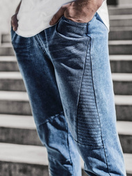 Spodnie męskie jogger niebieskie OZONEE JS/KK1098