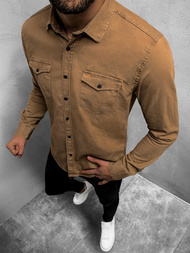 Сорочка чоловіча Бежева OZONEE O/3360Z