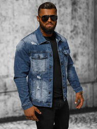 Kurtka męska jeansowa niebieska OZONEE NB/MJ506BZ