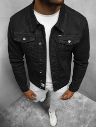 Kurtka męska jeansowa czarna OZONEE NB/MJ510N