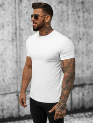 T-shirt męski slim fit biały OZONEE NB/MT3001